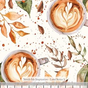 Print in Hawaii, Latté Cotton Fabric by the Yard - NinthIsle Inspiration Exclusive Elegant Art Bulk Order Available