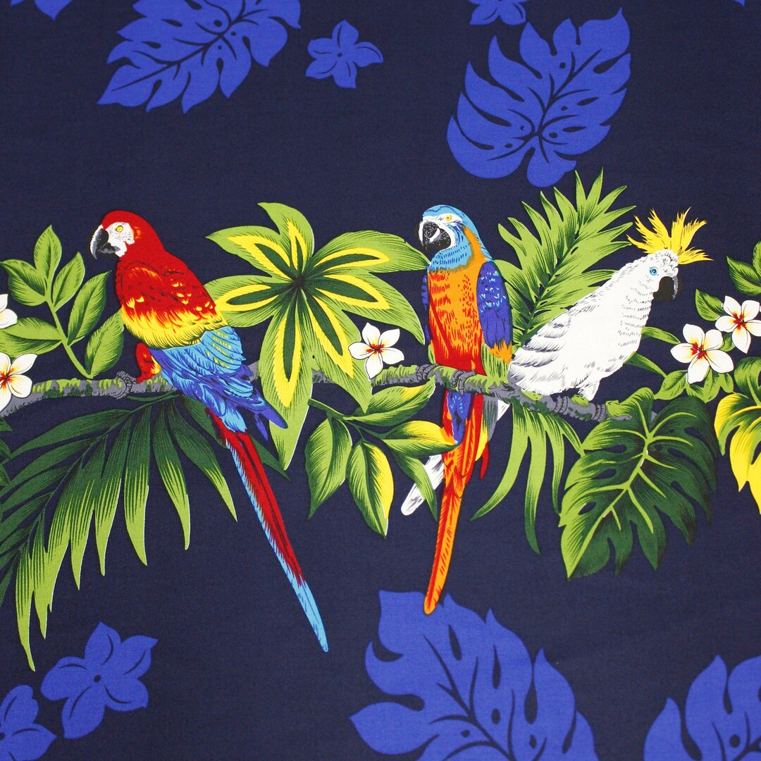Parrots in Paradise Fabric by the Yard 100 Cotton 45 Etsy