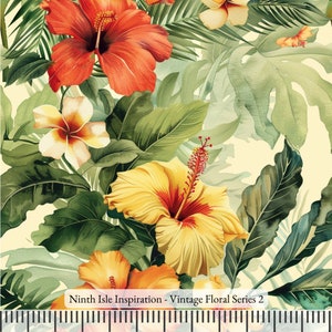 Vintage Rayon Stoff Meterware - NinthIsle Inspiration Exklusiv Elegante Kunst Großbestellung verfügbar