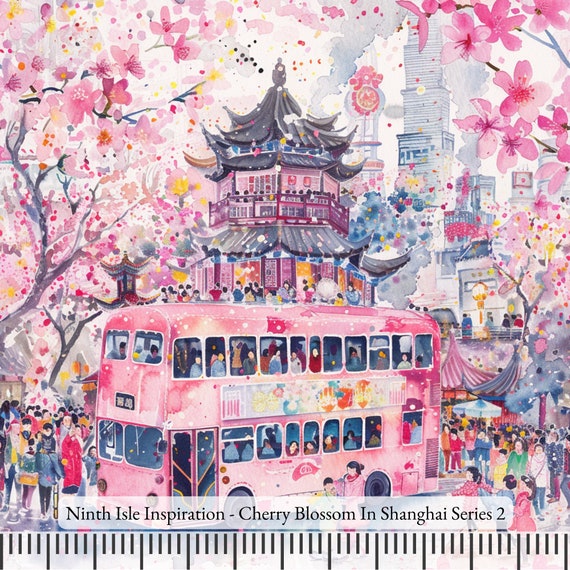 TRIPSHION SNOWY CHERRY GRAPHIC フーディー 9colors Mount Fuji View Through Cherry Blossom Trees Pastel Wall Art