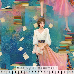 九十九度中 NINTHISLE NO.99 Rayon Fabric by the Yard - NinthIsle Inspiration Exclusive Fun Art Bulk Order Available