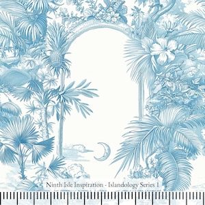 Islandology Cotton Fabric by the Yard - NinthIsle Inspiration Exclusive Elegant Art Bulk Order Available