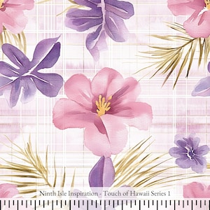 Touch Of Hawaii Cotton Fabric by the Yard - NinthIsle Inspiration Exclusive Romantic Art Bulk Order Available