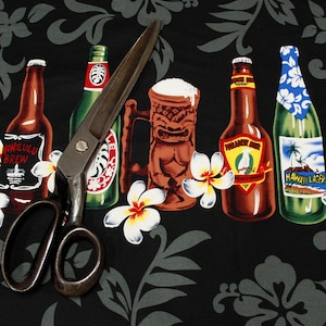Hawaiian Beer - Fabric by the Yard - 100% Cotton - 45&quot;