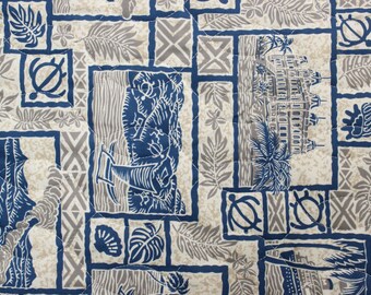 Ninthisle Original Made in Hawaii Quilted Fabric Iolani Palace - 56" Wide