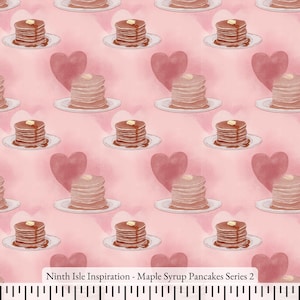 Ahornsirup Pfannkuchen Baumwollstoff Meterware - NinthIsle Inspiration Exklusive Fun Art-Großbestellung verfügbar