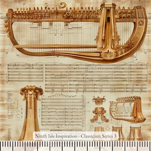 Print in Hawaii, Classicism Cotton Fabric by the Yard - NinthIsle Inspiration Exclusive Elegant Art Bulk Order Available