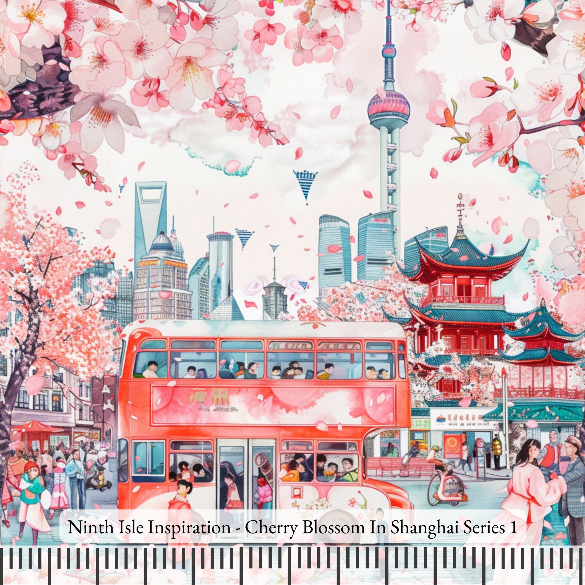 Cherry Blossom in Shanghai Cotton Fabric by the Yard