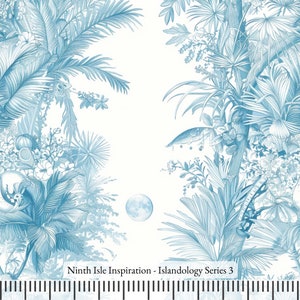 Islandology Cotton Fabric by the Yard - NinthIsle Inspiration Exclusive Elegant Art Bulk Order Available
