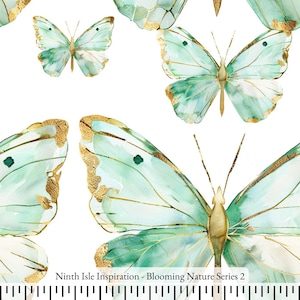Blooming Nature Cotton Fabric by the Yard - NinthIsle Inspiration Exclusive Elegant Art Bulk Order Available