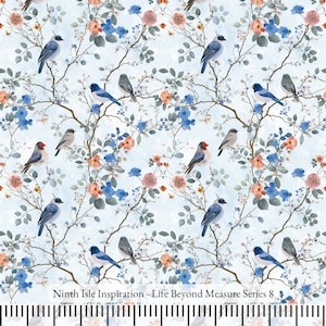 Print in Hawaii, Life Beyond Measure Cotton Fabric by the Yard - NinthIsle Inspiration Exclusive Elegant Art Bulk Order Available