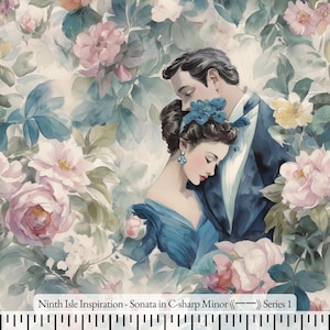 Sonata Cotton Fabric by the Yard - NinthIsle Inspiration Exclusive Elegant Creative Art Bulk Order Available