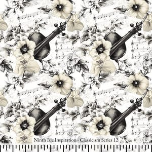 Print in Hawaii, Classicism Cotton Fabric by the Yard - NinthIsle Inspiration Exclusive Elegant Art Bulk Order Available