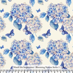 Blooming Nature Cotton Fabric by the Yard - NinthIsle Inspiration Exclusive Elegant Art Bulk Order Available