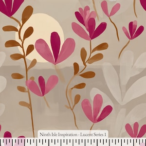 Print in Hawaii, Lucent Cotton Fabric by the Yard - NinthIsle Inspiration Exclusive Elegant Fun Art Bulk Order Available