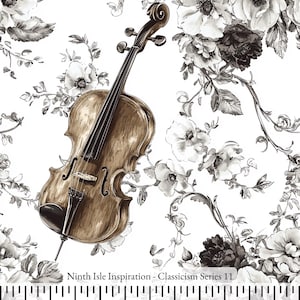 Print in Hawaii, Classicism Cotton Fabric by the Yard - NinthIsle Inspiration Exclusive Elegant Art Bulk Order Available