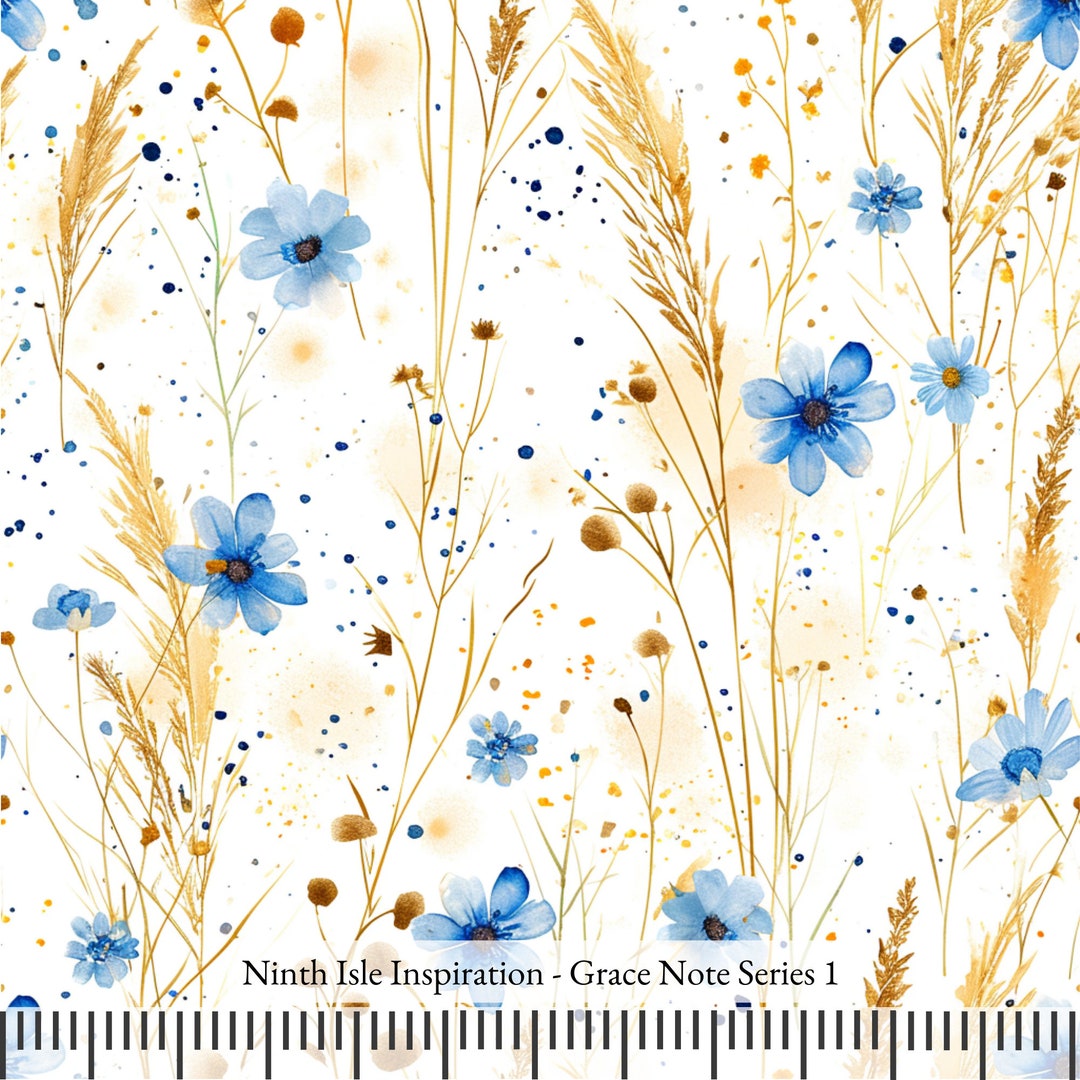 Grace Note Rayon Fabric by the Yard - Etsy