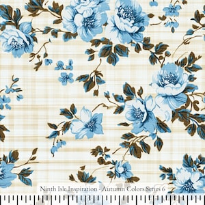 Print in Hawaii, Autumn Colors Cotton Fabric by the Yard - NinthIsle Inspiration Exclusive Elegant Art Bulk Order Available