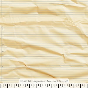 Notebook Cotton Fabric by the Yard - NinthIsle Inspiration Exclusive Fun Art Bulk Order Available