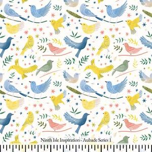 Aubade Cotton Fabric by the Yard - NinthIsle Inspiration Exclusive Elegant Fun Art Bulk Order Available