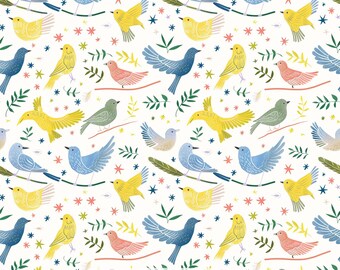 Print in Hawaii Fabric, Aubade Cotton Poplin Fabric by the Yard