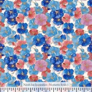 Print in Hawaii, Momorin Cotton Fabric by the Yard - NinthIsle Inspiration Exclusive Elegant Fun Art Bulk Order Available