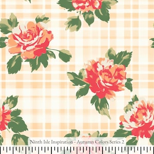 Print in Hawaii, Autumn Colors Cotton Fabric by the Yard - NinthIsle Inspiration Exclusive Elegant Art Bulk Order Available