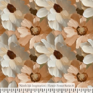Tkanina bawełniana Flower Power cięta na wymiar - NinthIsle Inspiration Exclusive Creative Art Dostępne zamówienie hurtowe