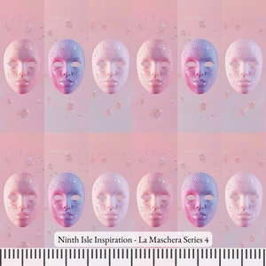Print in Hawaii, La Maschera Cotton Fabric by the Yard - NinthIsle Inspiration Exclusive Creative Art Bulk Order Available