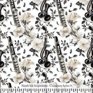 Print in Hawaii, Classicism Cotton Fabric by the Yard - NinthIsle Inspiration Exclusive Elegant Art Bulk Order Available