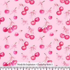 Print in Hawaii, CherryPop Cotton Fabric by the Yard - NinthIsle Inspiration Exclusive Elegant Fun Art Bulk Order Available
