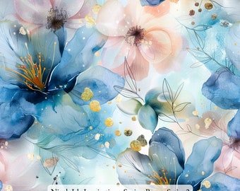 Spring Breeze Rayon Fabric by the Yard - NinthIsle Inspiration Exclusive Elegant Art Bulk Order Available