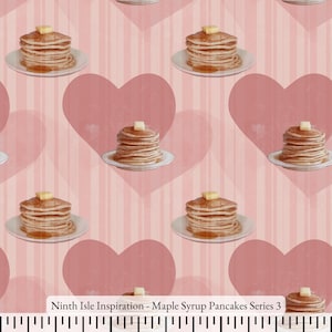 Ahornsirup Pfannkuchen Baumwollstoff Meterware - NinthIsle Inspiration Exklusive Fun Art-Großbestellung verfügbar