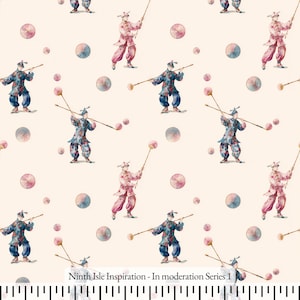 Print in Hawaii, In moderation Cotton Fabric by the Yard - NinthIsle Inspiration Exclusive Elegant Art Bulk Order Available