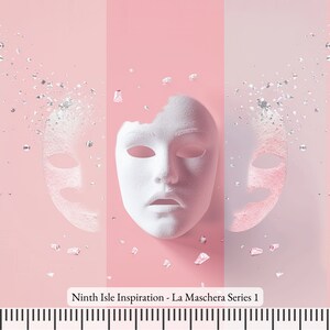 Print in Hawaii, La Maschera Cotton Fabric by the Yard - NinthIsle Inspiration Exclusive Creative Art Bulk Order Available