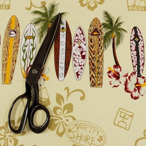 Maui Surf - Fabric by the Yard - 100% Cotton - 45&quot;