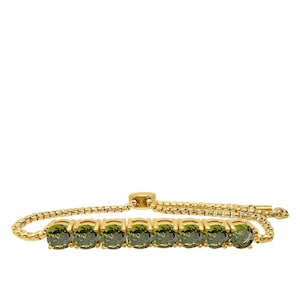 Peridot bracelet, gold peridot bracelet, peridot bracelet dainty, quartz bracelet,clear quartz bracelet, cubic zirconia bracelet, adjustable