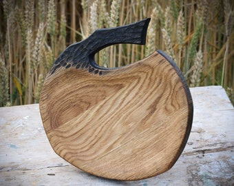 Tabla de cortar de roble artesanal, tabla de cocina de madera, regalo personalizado