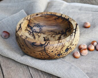 7" Lichtenberg Bowls. Wooden Bowl. 7-inch wooden bowl handmade with Lichtenberg lines