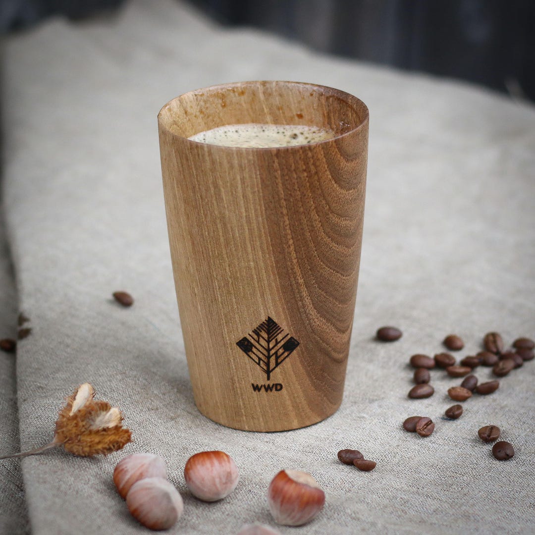 Handmade Walnut Wood Cup: Eco-friendly Coffee Mug (12oz/350ml) - Etsy