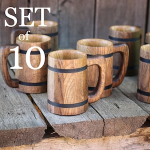 Leather Lids for Large 32 Oz Beer Mugs, Steins, Wooden Drinking
