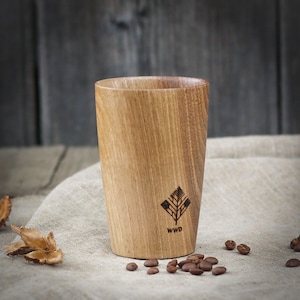 Handmade Walnut Wood Cup: Eco-Friendly Coffee Mug (12oz/350ml)