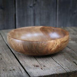 Walnut Decorative Bowl – 10.4 inch Diameter | Handcrafted Wooden Fruit or Serving Bowl, Food-Safe Oil-Wax Finish