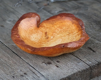 Handmade Alder Burl Bowl: Decorative Wood Key Holder, 11-Inch