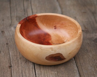 Handmade 8-Inch Wild Pear Wood Bowl, Handmade, Gift