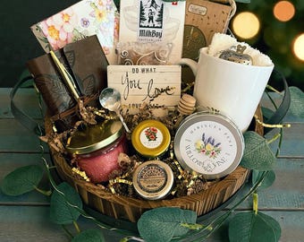 Contemplation Gift Basket | Self Reflection Mindfulness set with Journal Supplies