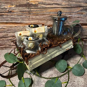 Blooming Tea Party Basket || Ultimate Blooming Tea || High-Quality Tea Gift Set || Exquisite Green Tea Gift || Gourmet Tea Lovers Basket