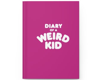 MAPLEWEIRD Diary of a Weird Kid Hardcover Journal Matte pink