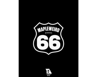 MAPLEWEIRD / Route 66 / Matte Vertical Posters