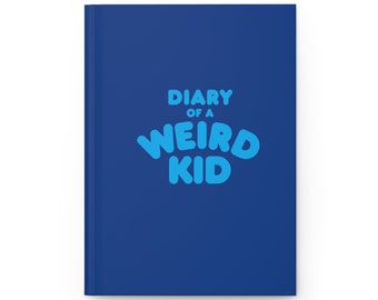 MAPLEWEIRD Diary of a Weird Kid Hardcover Journal Matte blue